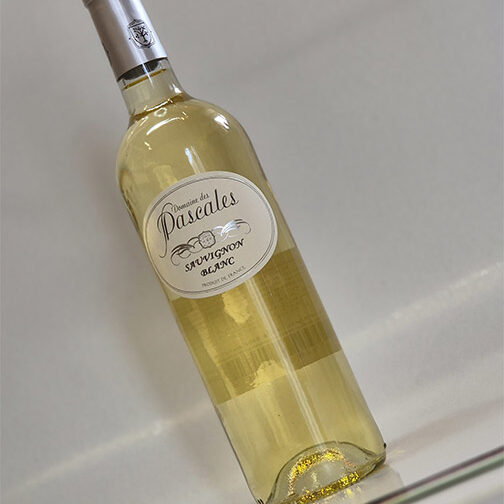 Bouteille de vin blanc - domaines viticole des Pascales à Gabian